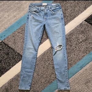 FRAME le skinny de jeanne in handcrafted destruct, size 28, EUC